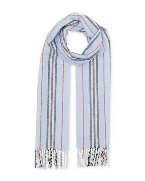 burberry small icon stripe cashmere scarf|burberry cashmere scarf men.